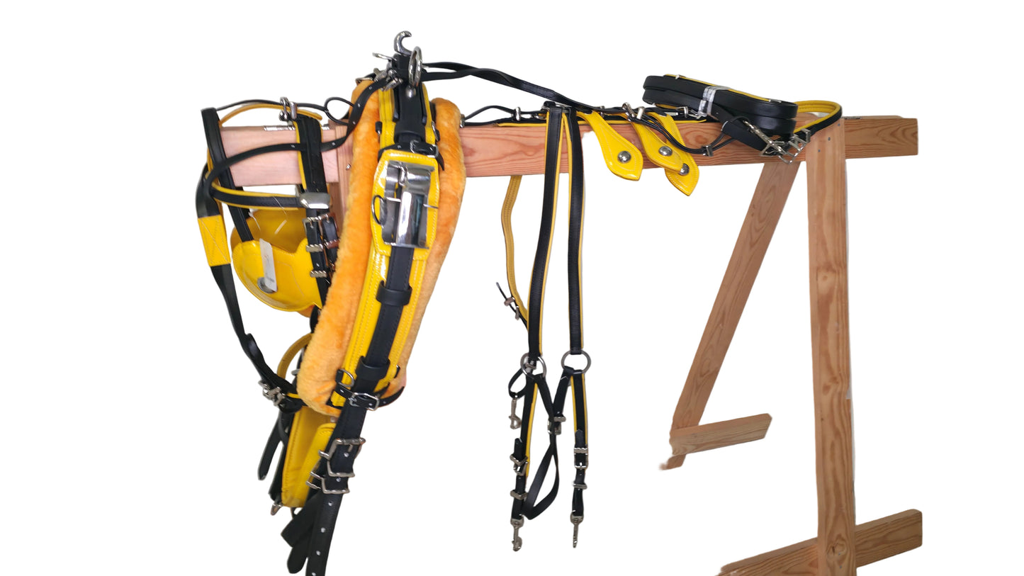 Quick Hitch Trotting Harness Black And Yellow