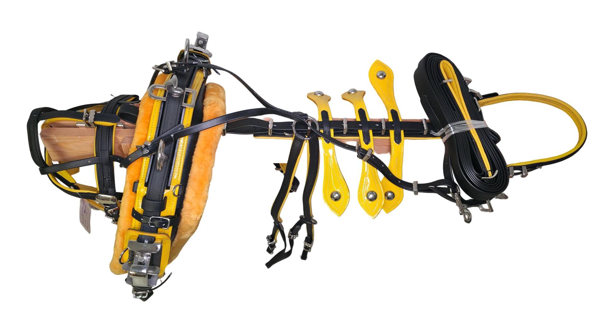 Quick Hitch Trotting Harness Black And Yellow