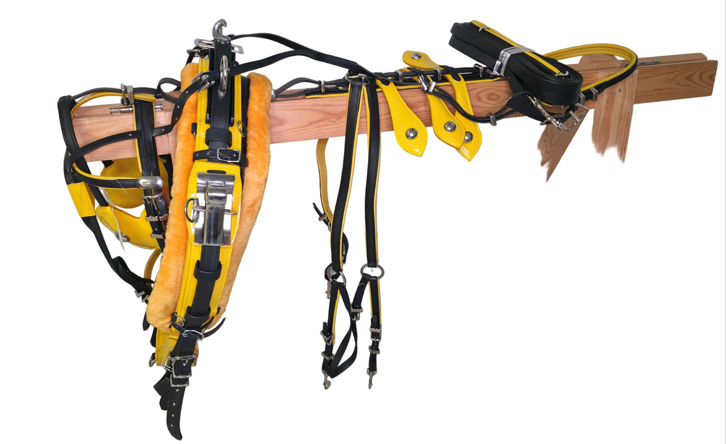 Quick Hitch Trotting Harness Black And Yellow