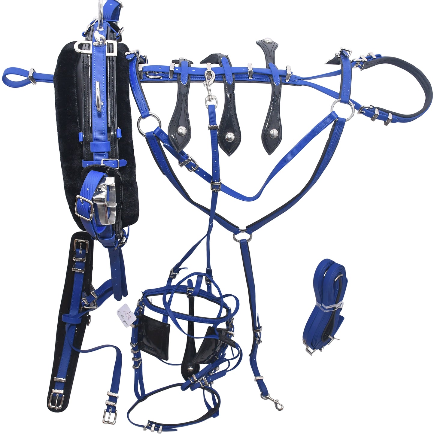 Quick Hitch Trotting Harness Blue And Black