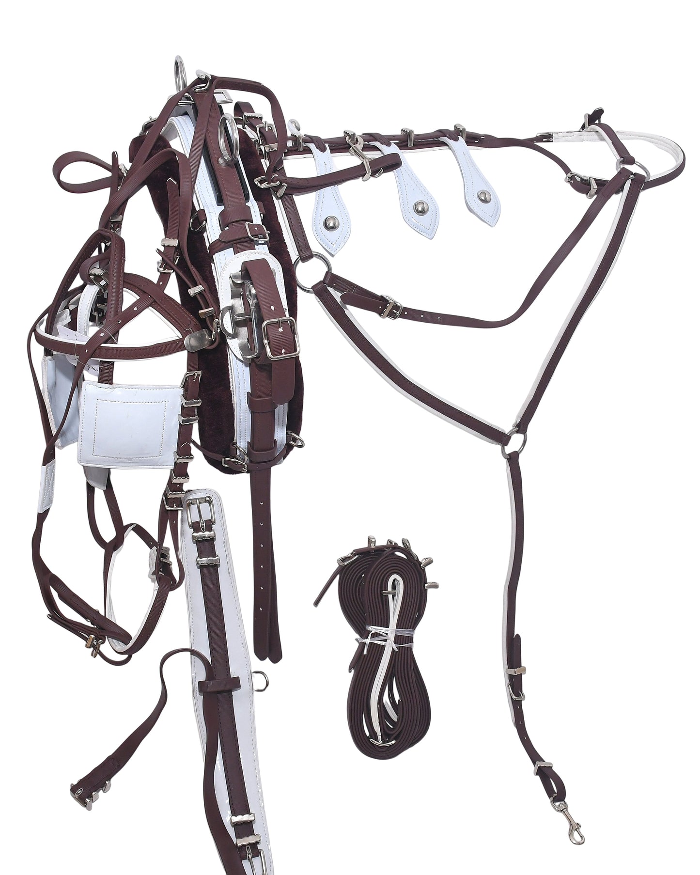 Quick Hitch Trotting Harness Brown And White