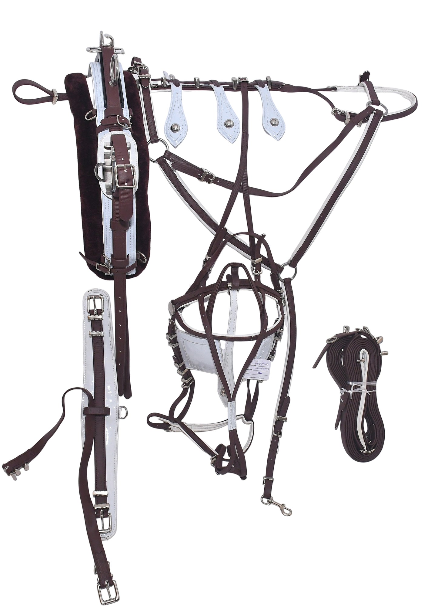 Quick_Hitch_Trotting_Harness_Brown_And_White