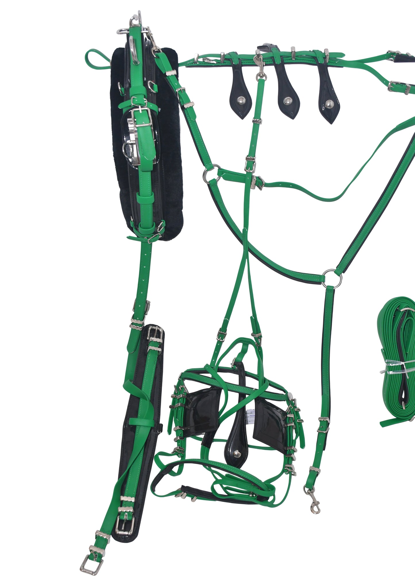 Quick Hitch Trotting Harness Dark Green And Black