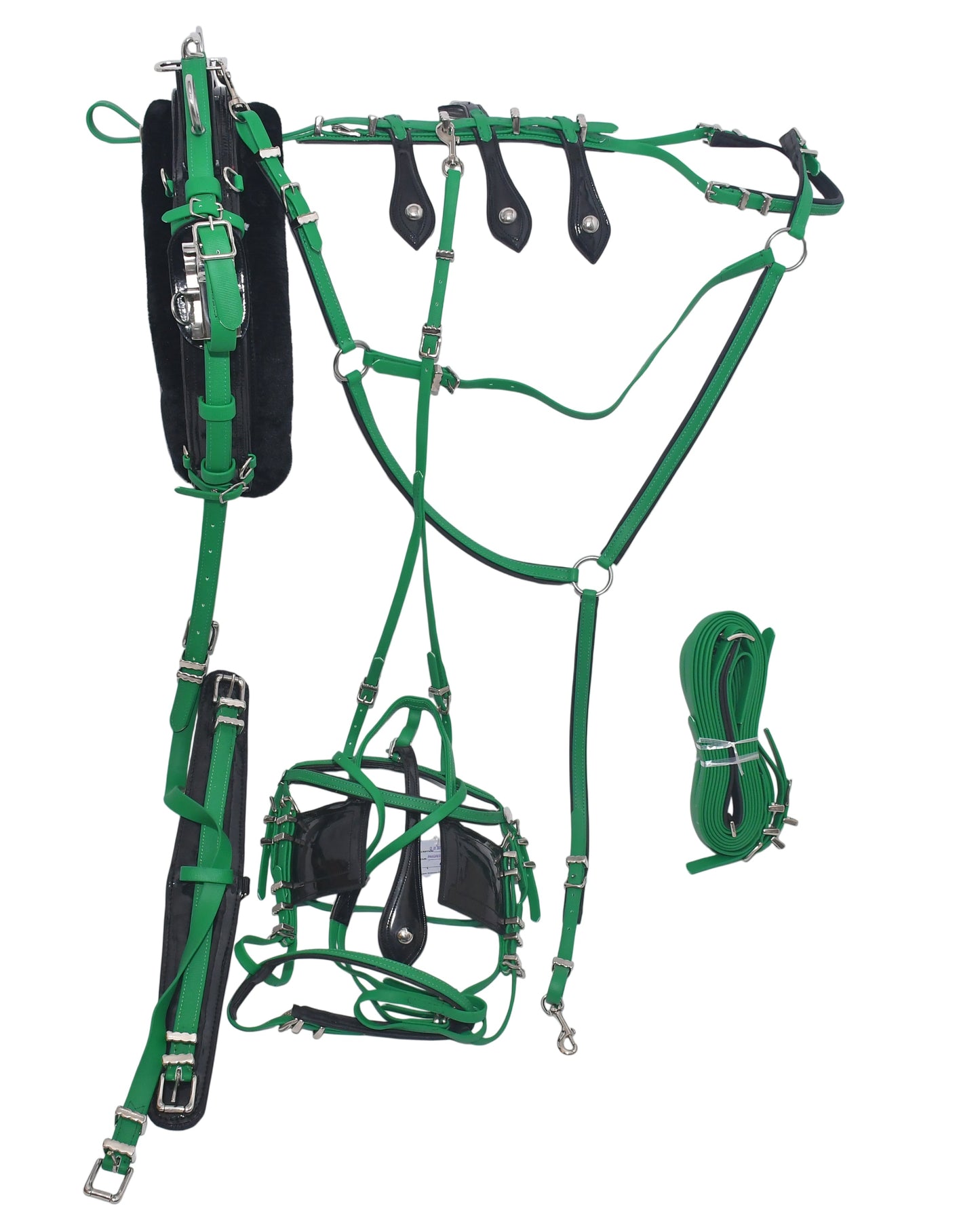 Quick Hitch Trotting Harness Dark Green And Black