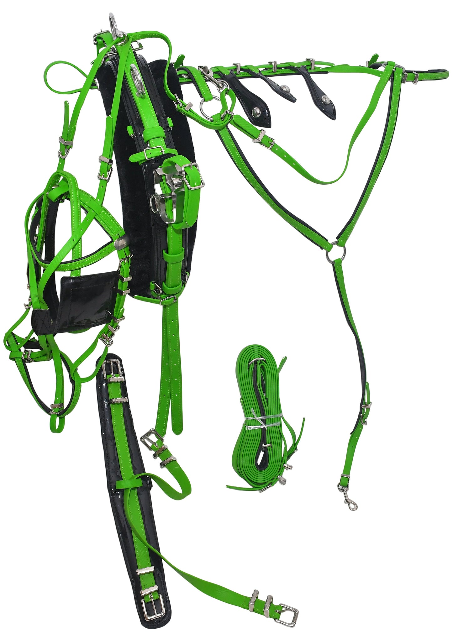 Quick Hitch Trotting Harness Green And Black