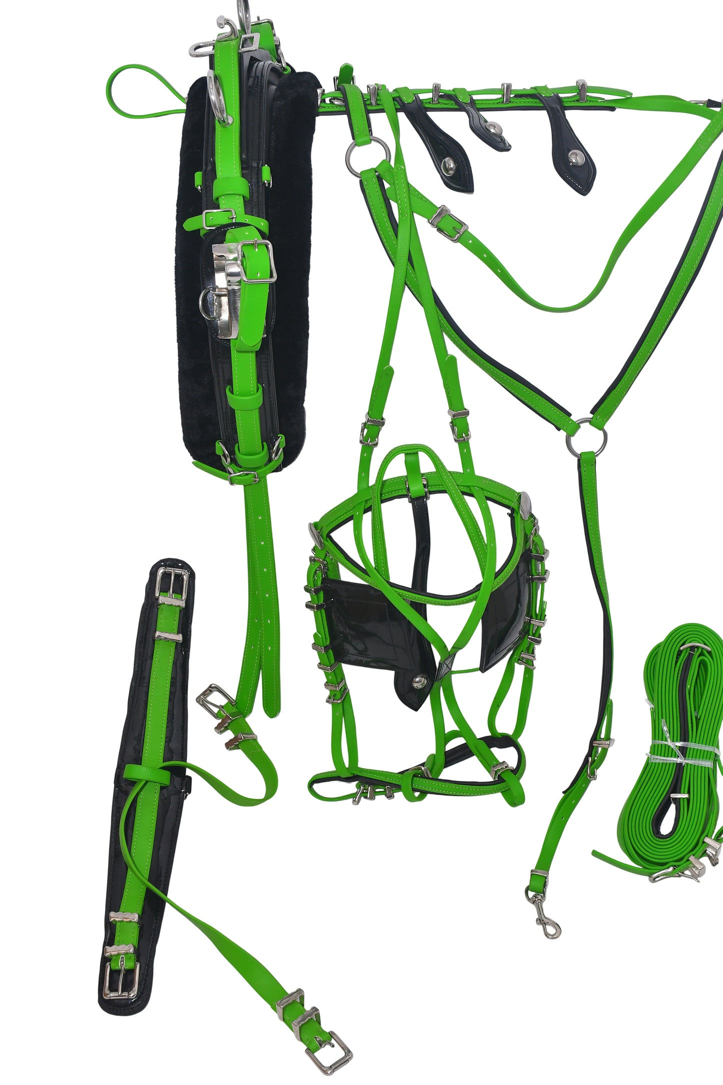 Quick Hitch Trotting Harness Green And Black