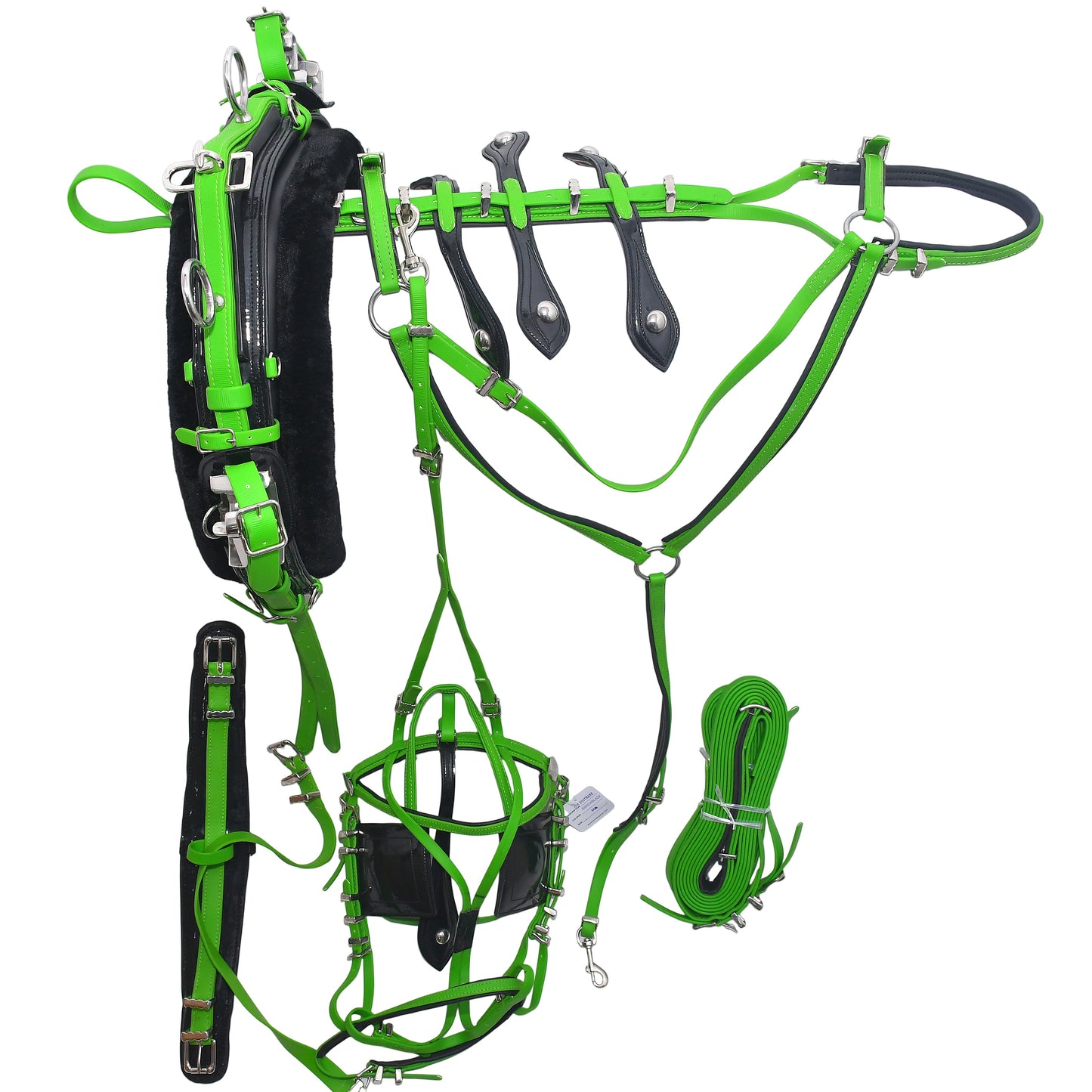 Quick Hitch Trotting Harness Green And Black