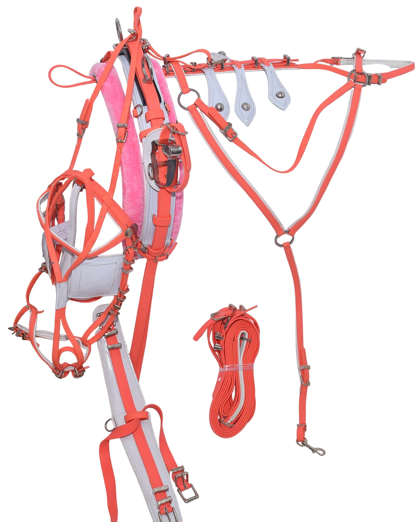 Quick Hitch Trotting Harness Pink And White