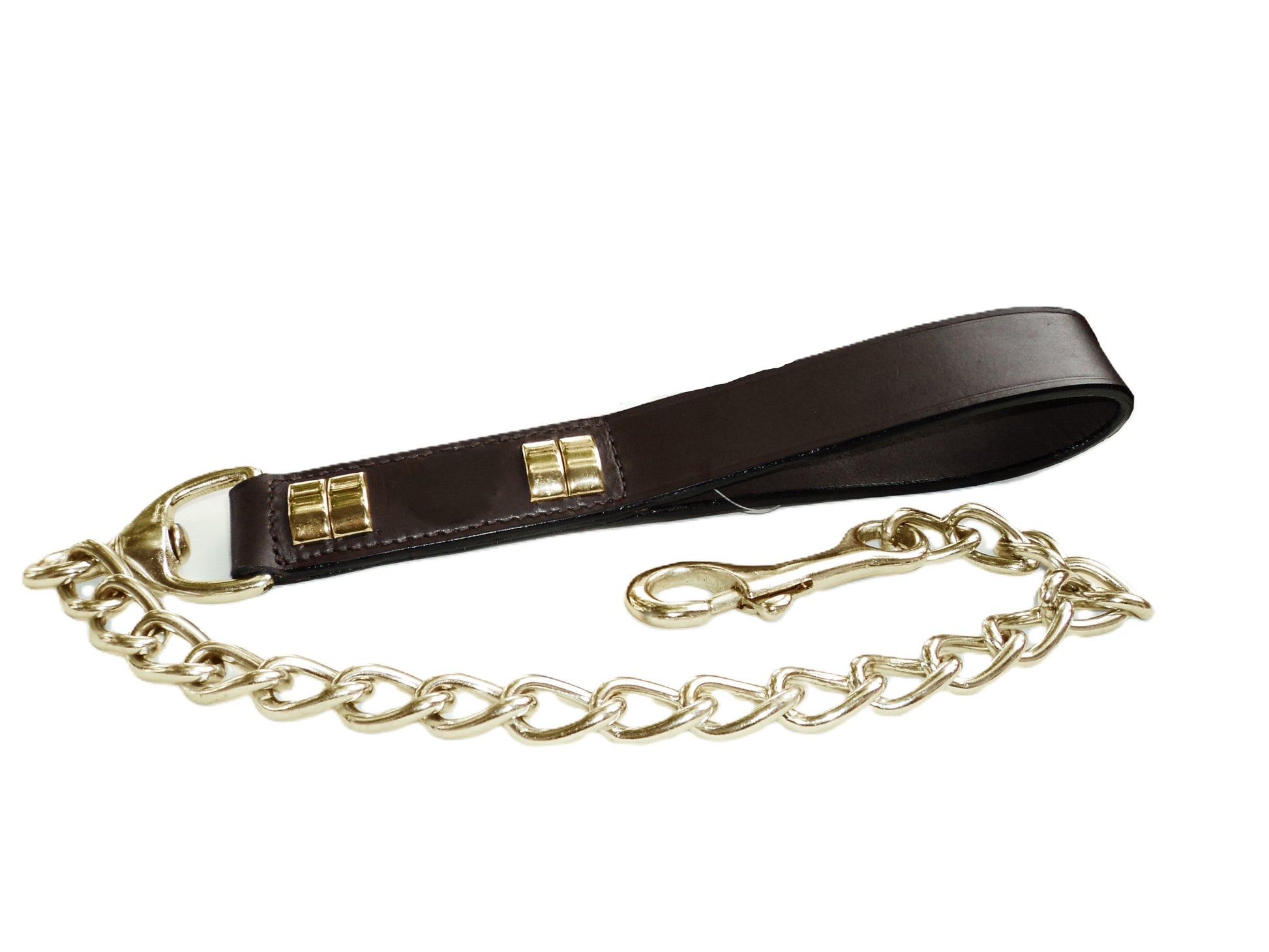 Staffie Dog Harness Collar And Chain Lead Set Premium Leather Brown Brass Fittings Soft Padded And Adjustable Design