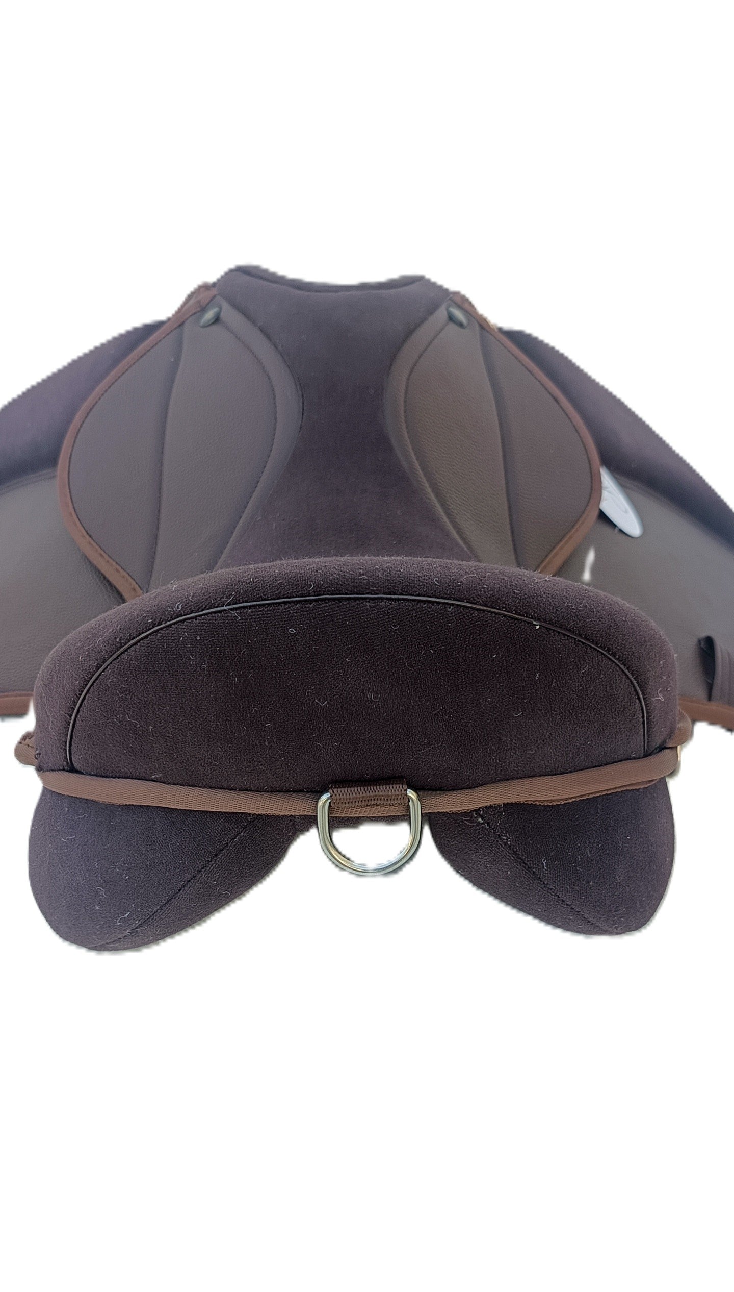Synthetic Changeable All Purpose Suede Brown Saddle with 5 Interchangeable Gullet Plates