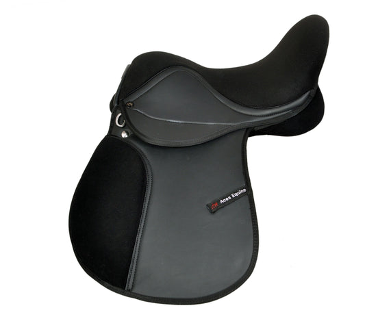 Synthetic Leather GP Halflinger Saddle Black Suede Seat Premium Quality