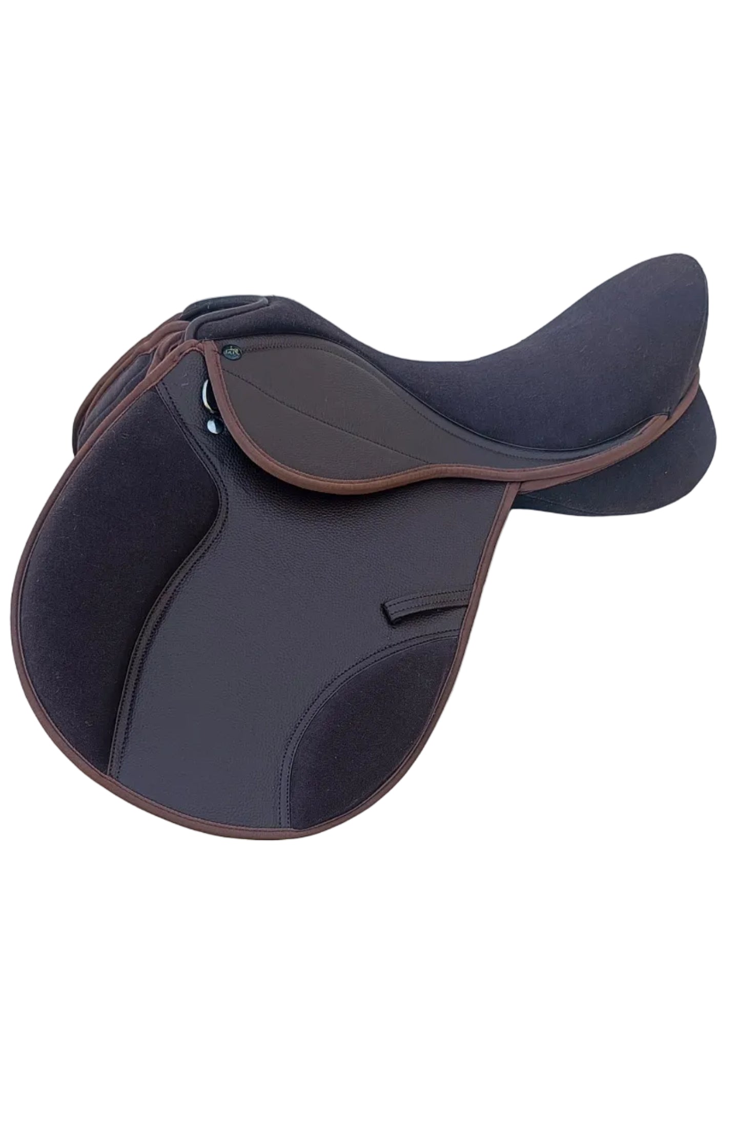 Synthetic Changeable All Purpose Suede Brown Saddle with 5 Interchangeable Gullet Plates