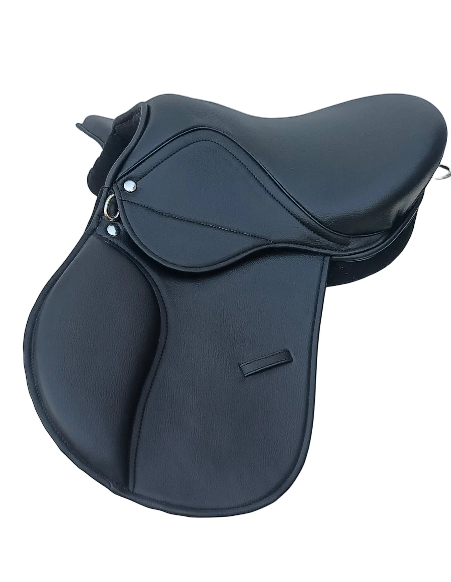 Synthetic Leather Treeless Horse Saddle Lightweight Durable Riding Saddle Black Sizes 14 15 16 17 Inch