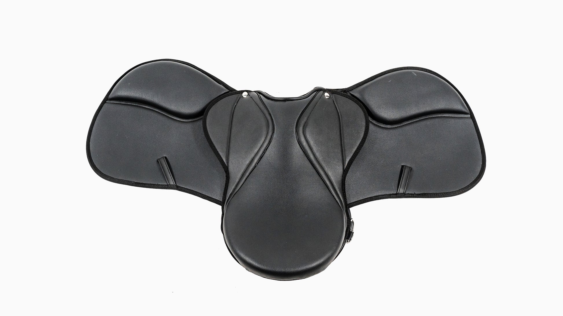 Synthetic Leather Treeless Horse Saddle Lightweight Durable Riding Saddle Black Sizes 14 15 16 17 Inch