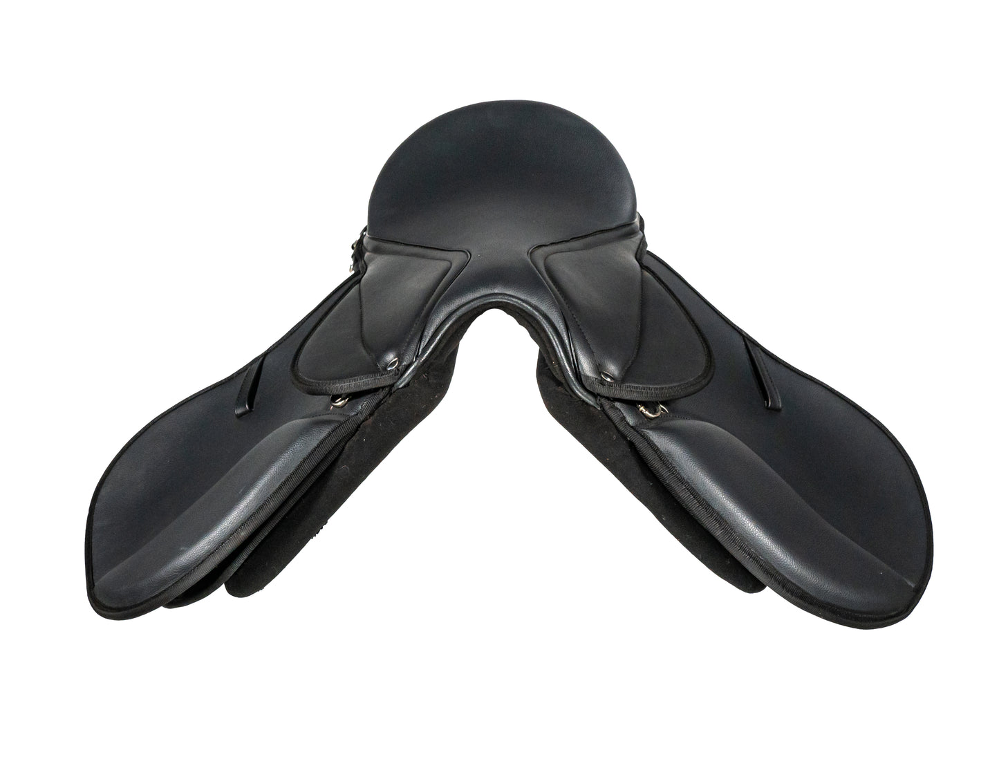 Synthetic Leather Treeless Horse Saddle Lightweight Durable Riding Saddle Black Sizes 14 15 16 17 Inch