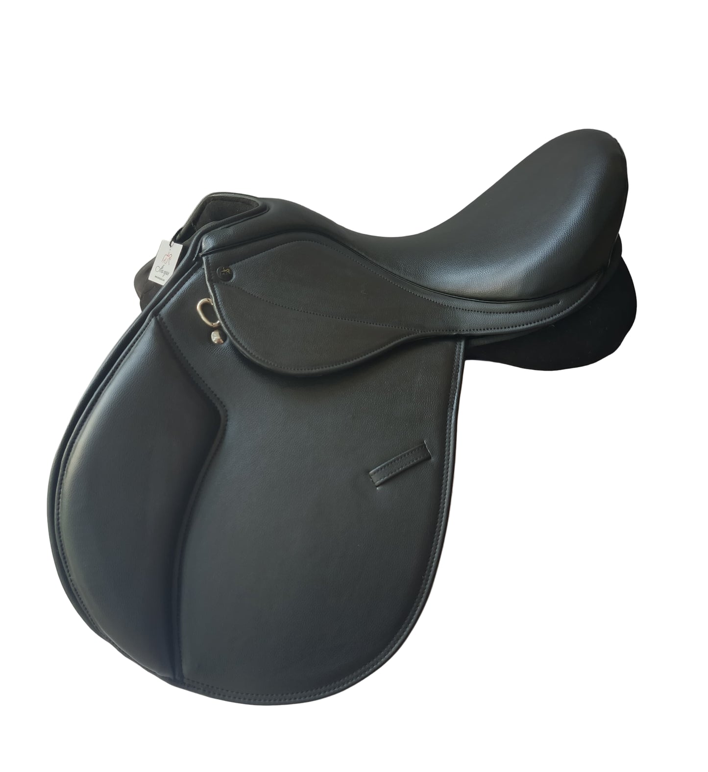 Synthetic Leather Self Adjusting All Purpose Saddle with Changeable Gullet Black size 14 15 16 and 17