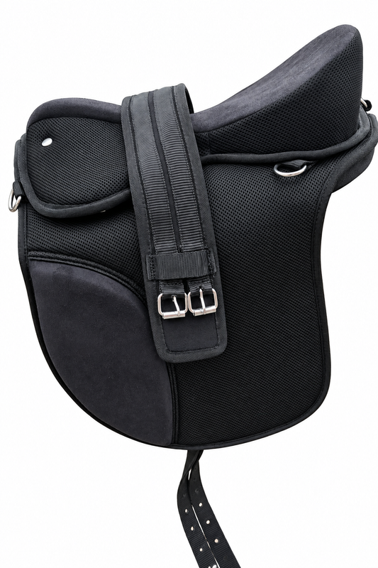 Synthetic Treeless Horse Saddle with Girth 16 and 17 Inch Sizes Available