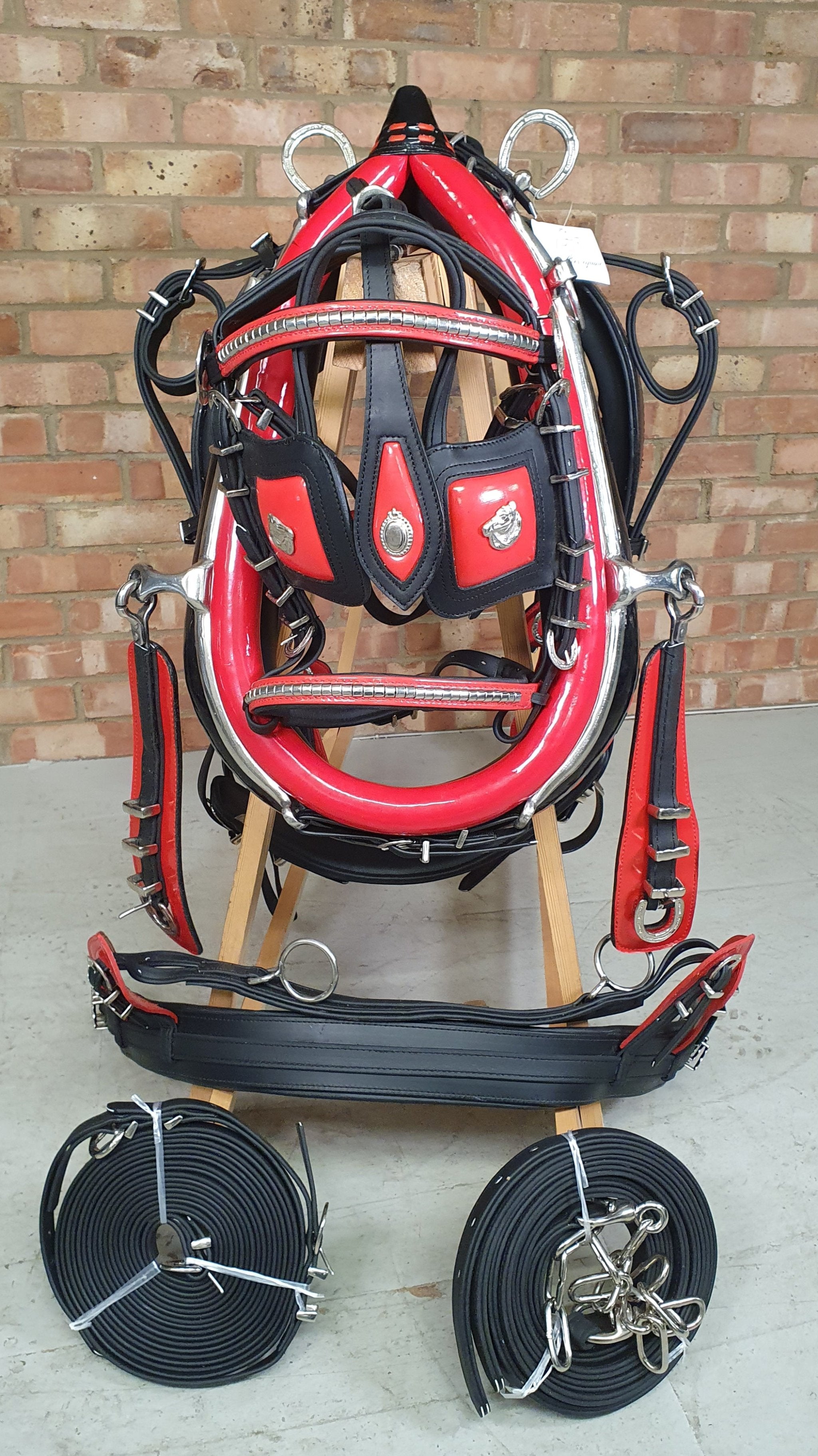 Trade Harness Black and Red Pony Size – Aces Equine