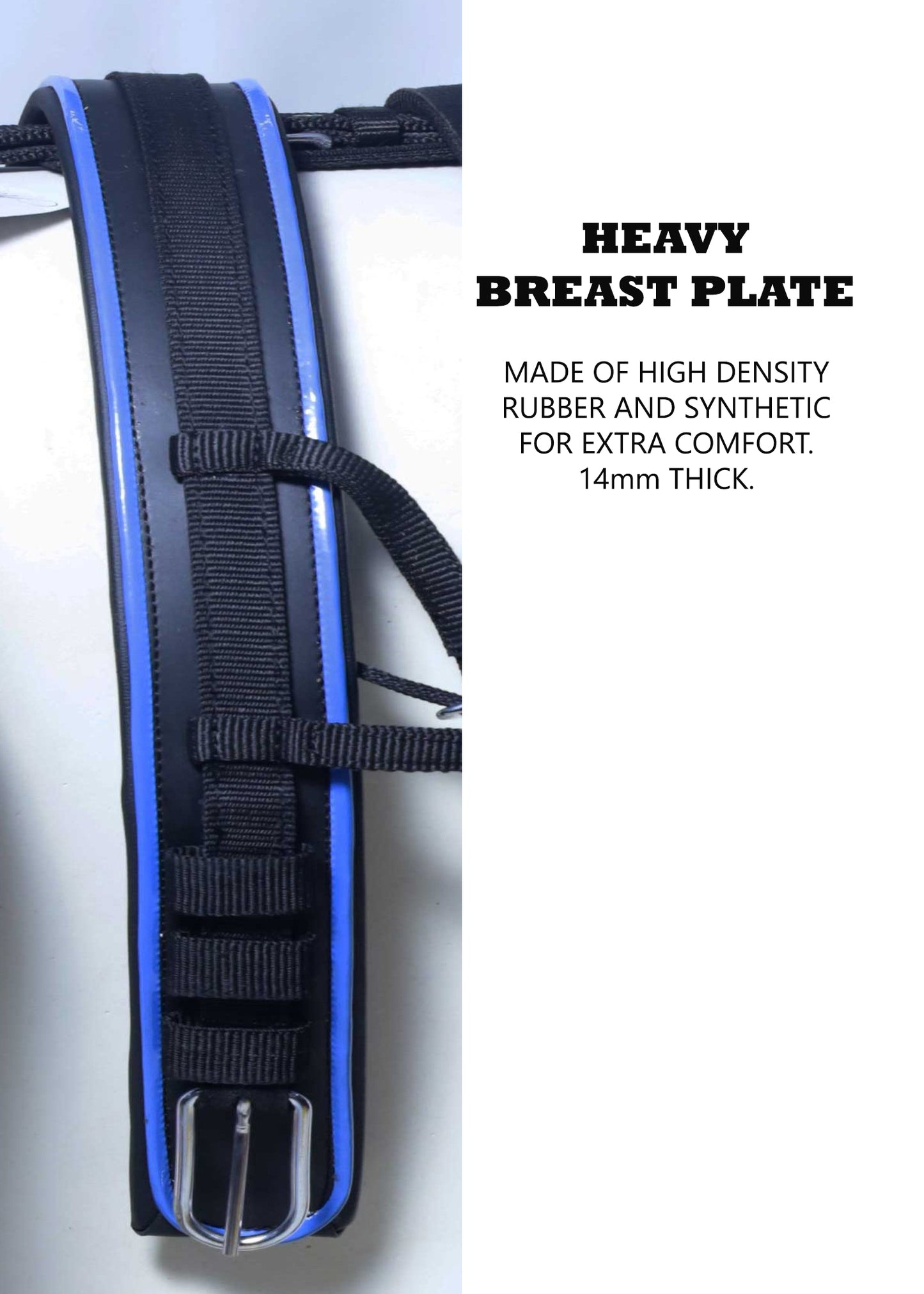 Nylon Driving Harness set Black and Blue size Full Cob Pony Shetland Mini Shetland and Miniature