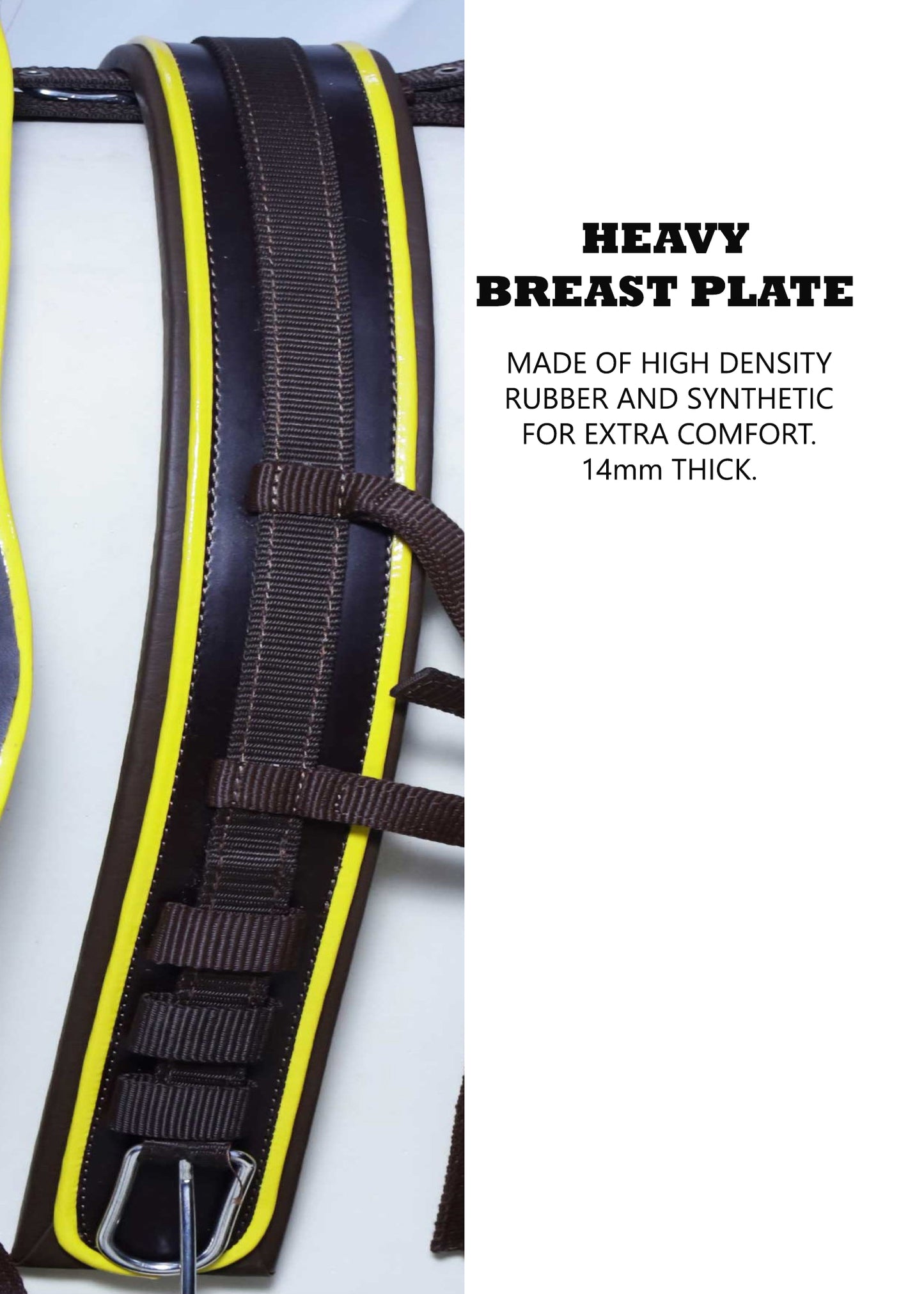Nylon Driving Harness set Brown and Yellow size Full Cob Pony Shetland Mini Shetland and Miniature