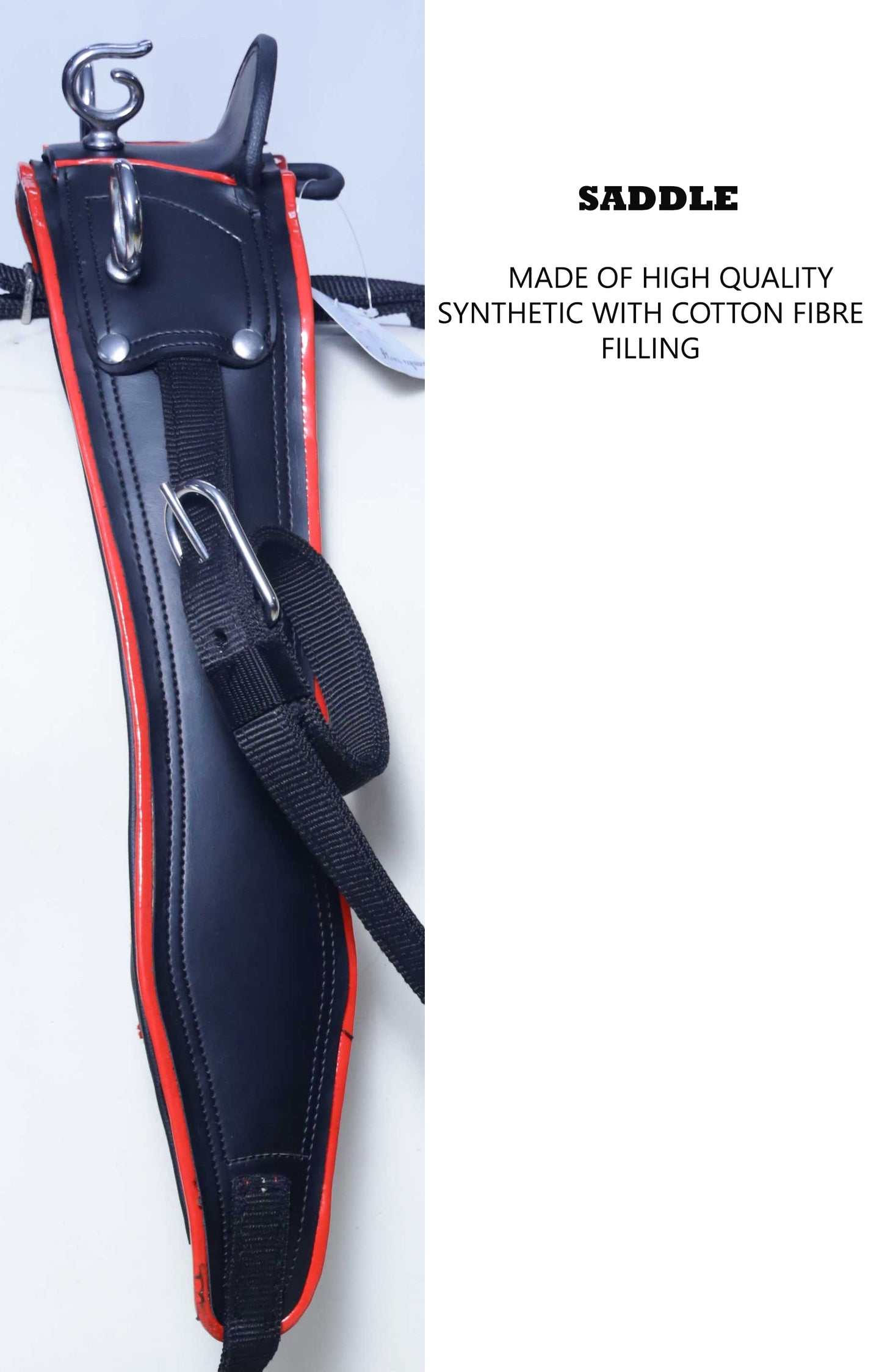 Nylon Driving Harness set Black and Red size Full Cob Pony Shetland Mini Shetland and Miniature
