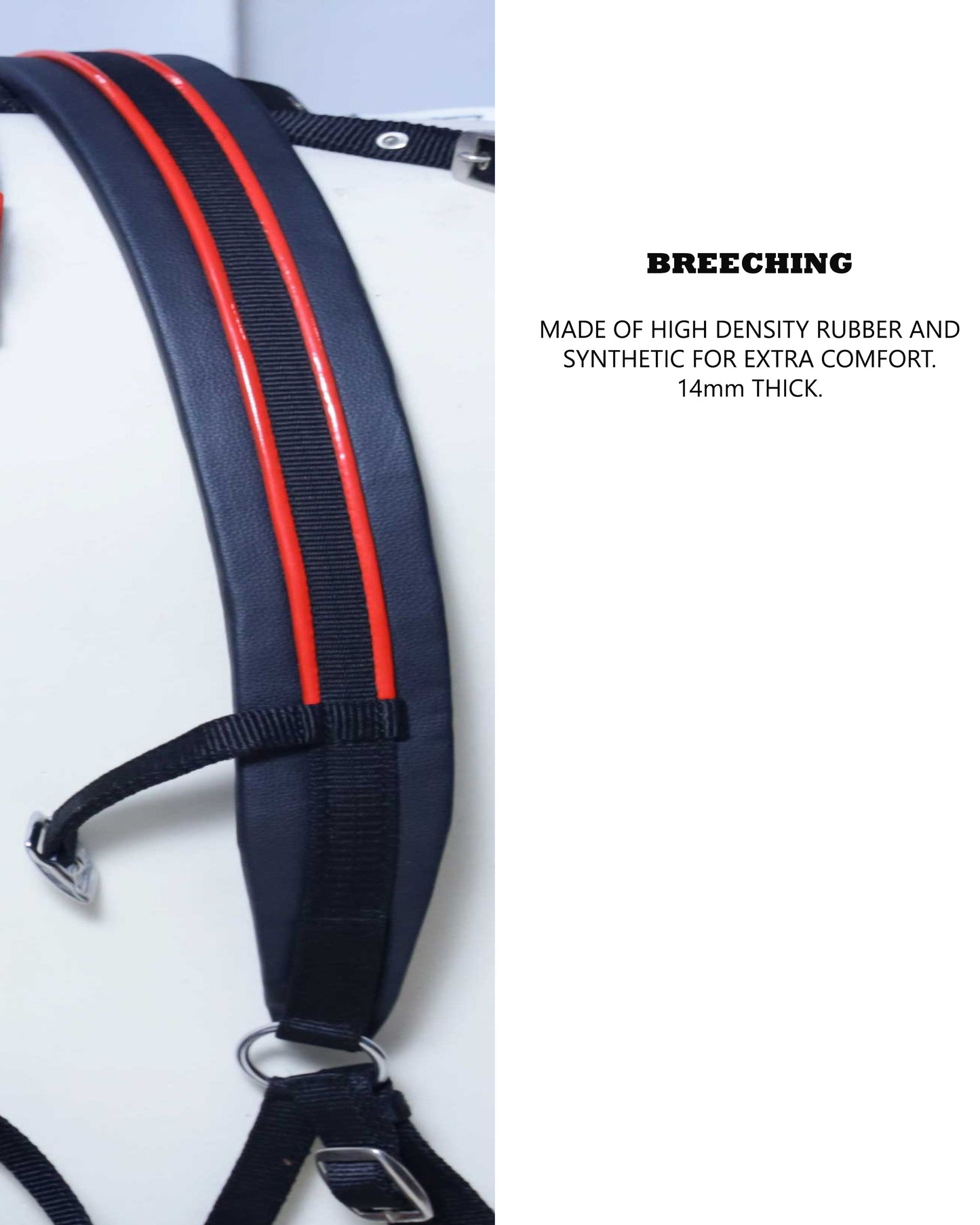 Nylon Driving Harness set Black and Red size Full Cob Pony Shetland Mini Shetland and Miniature