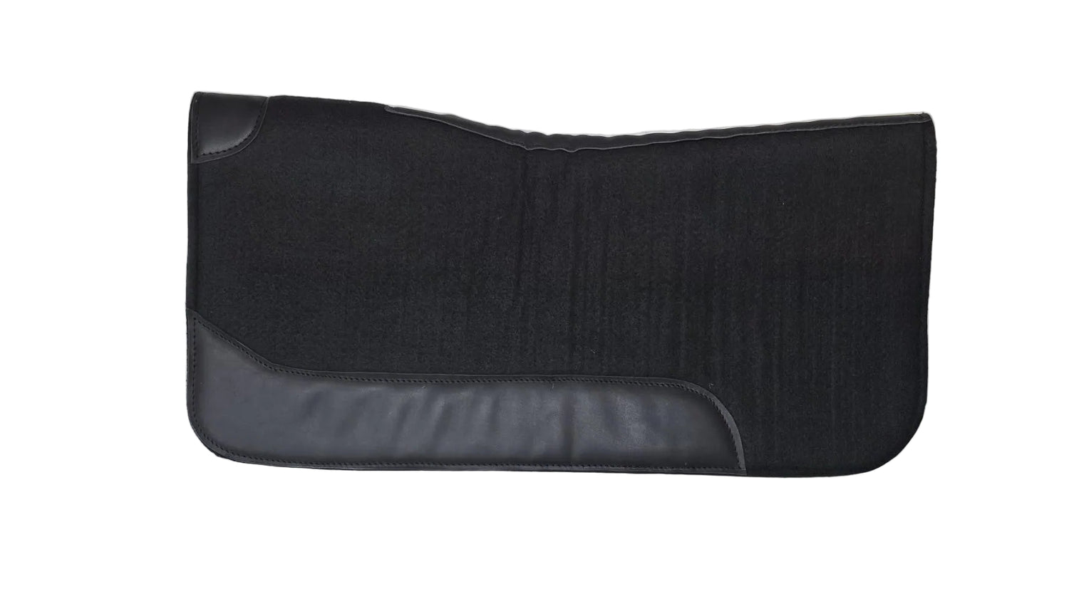 Western Felt Saddle Pad Black 100% Wool Fits Full Cob And Pony 