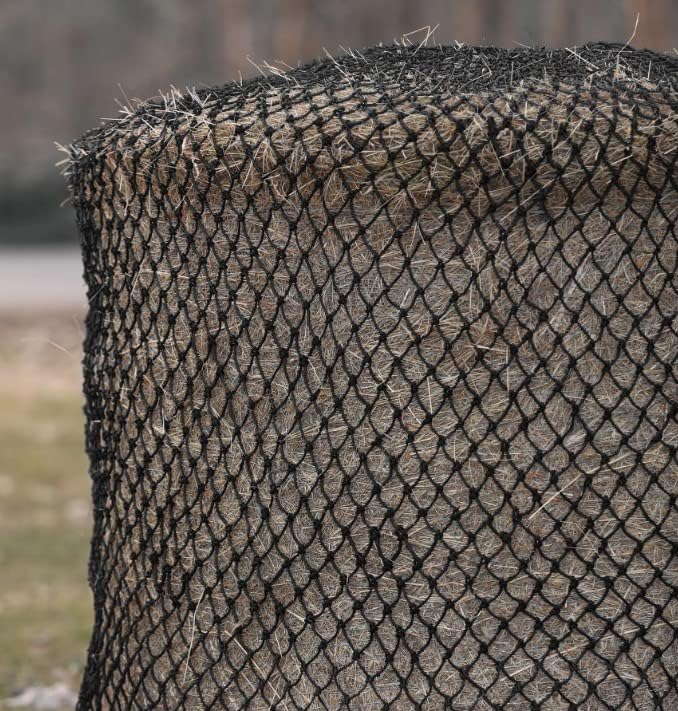 XXXL Round Bale Hay Net 10X10 Ft Slow Feeder Haylage Net with 2.5Inch Mesh Heavy Duty Nylon Hay Saver for Horses And Livestock