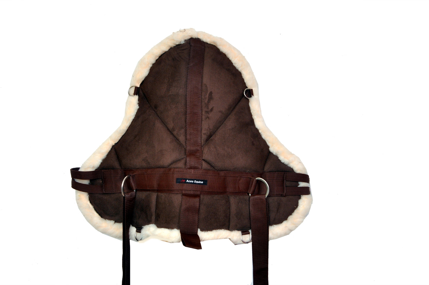 Exclusive Bareback Saddle Pad with Free Stirrups And Girth Anti Slip Micro Suede Adjustable Fit Pony Size Brown Colour