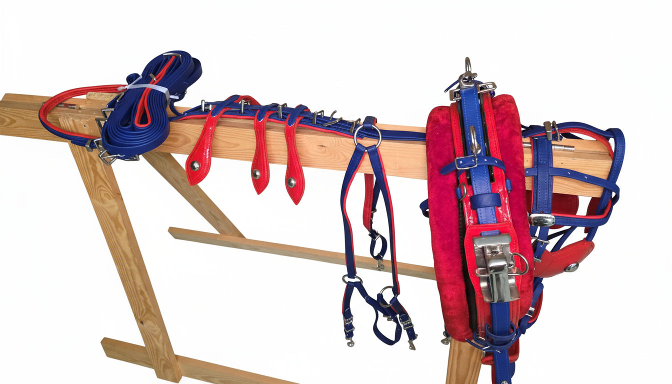Quick Hitch Harness Blue and Red Size Cob pony shetland mini shetland and mini mini shetland