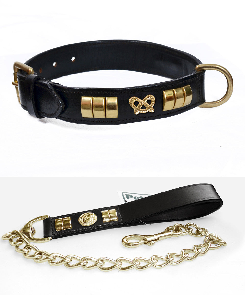 Staffy collar shop and lead set