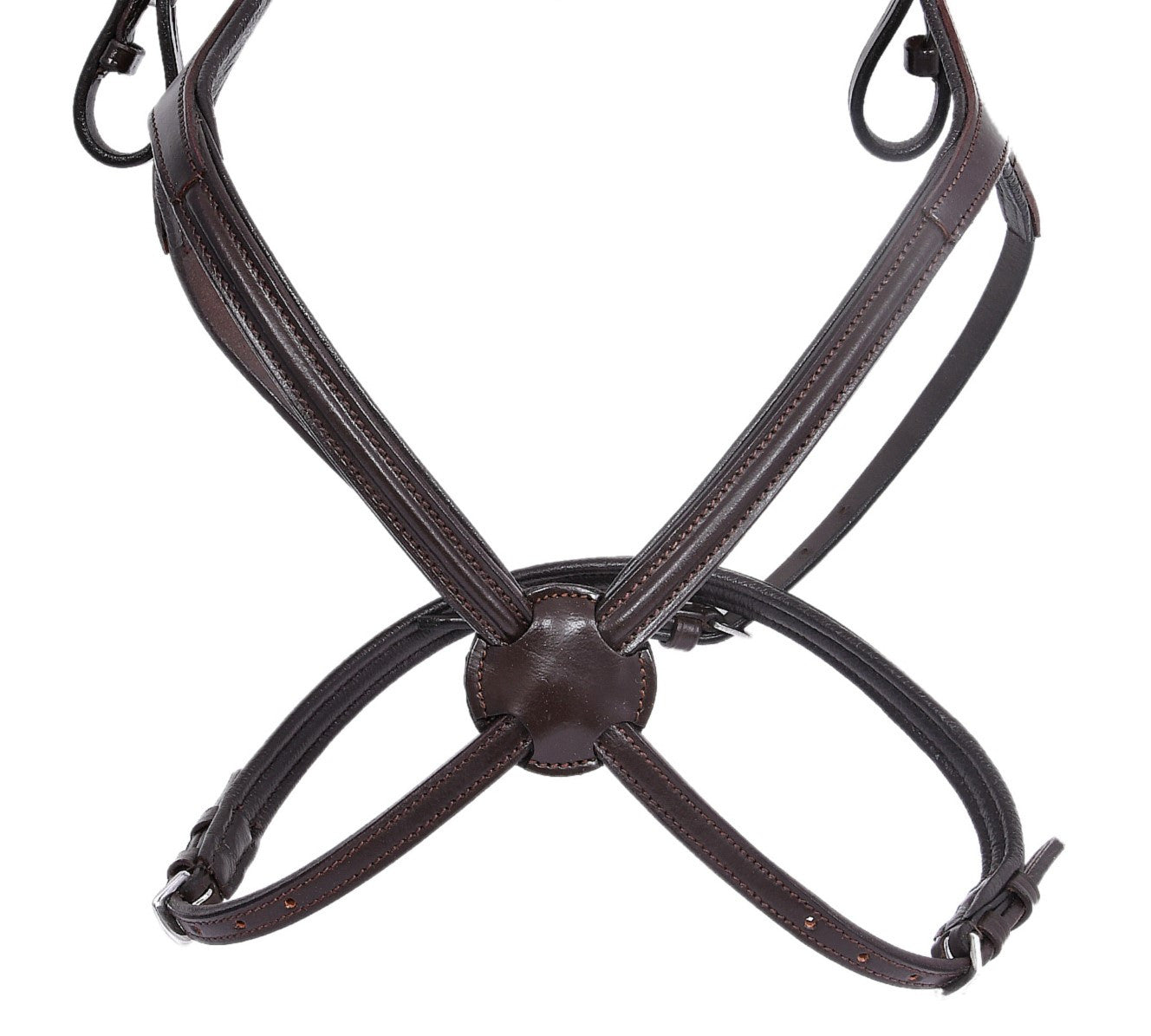 BROWN LEATHER HORSE SHOW BRIDLE.JPG